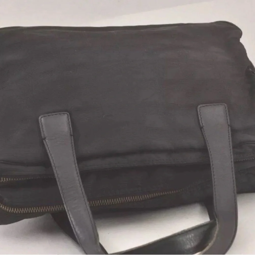 CHANEL Authentic  TravelLine 2Way Hand Bag Nylon Leather Black w/ COA - Picture 8 of 10